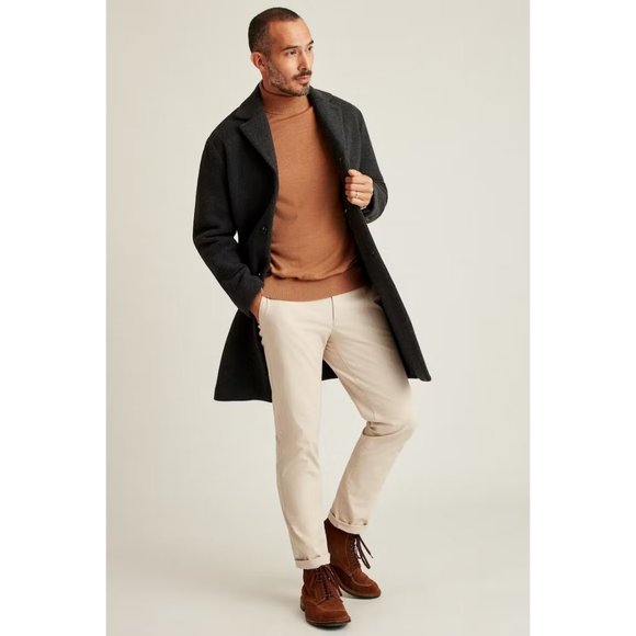 Retail $500 BONOBOS The Italian Wool Topcoat Tuxedo in Navy /Black size EU 36 R - Picture 12 of 12